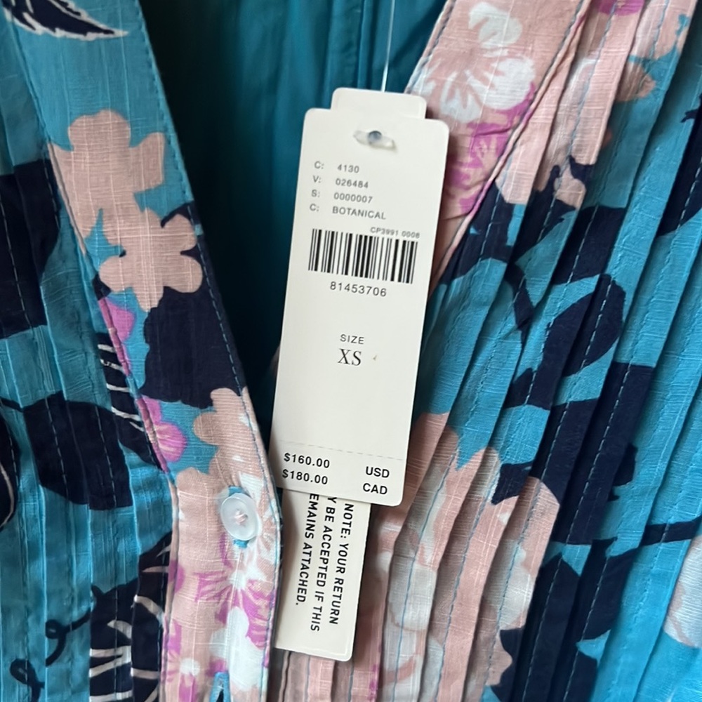 Anthropologie Blue Floral Maxi Dress - Picture 4 of 7